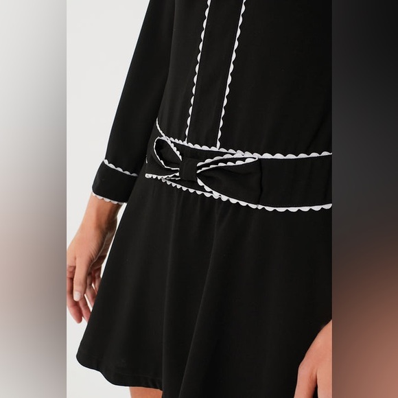 NWT Pomander Place by Tuckernuck Women's Black White Isabel Bow Dress sz XL - Picture 5 of 11